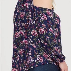 Torrid Cold Shoulder Floral Blouse